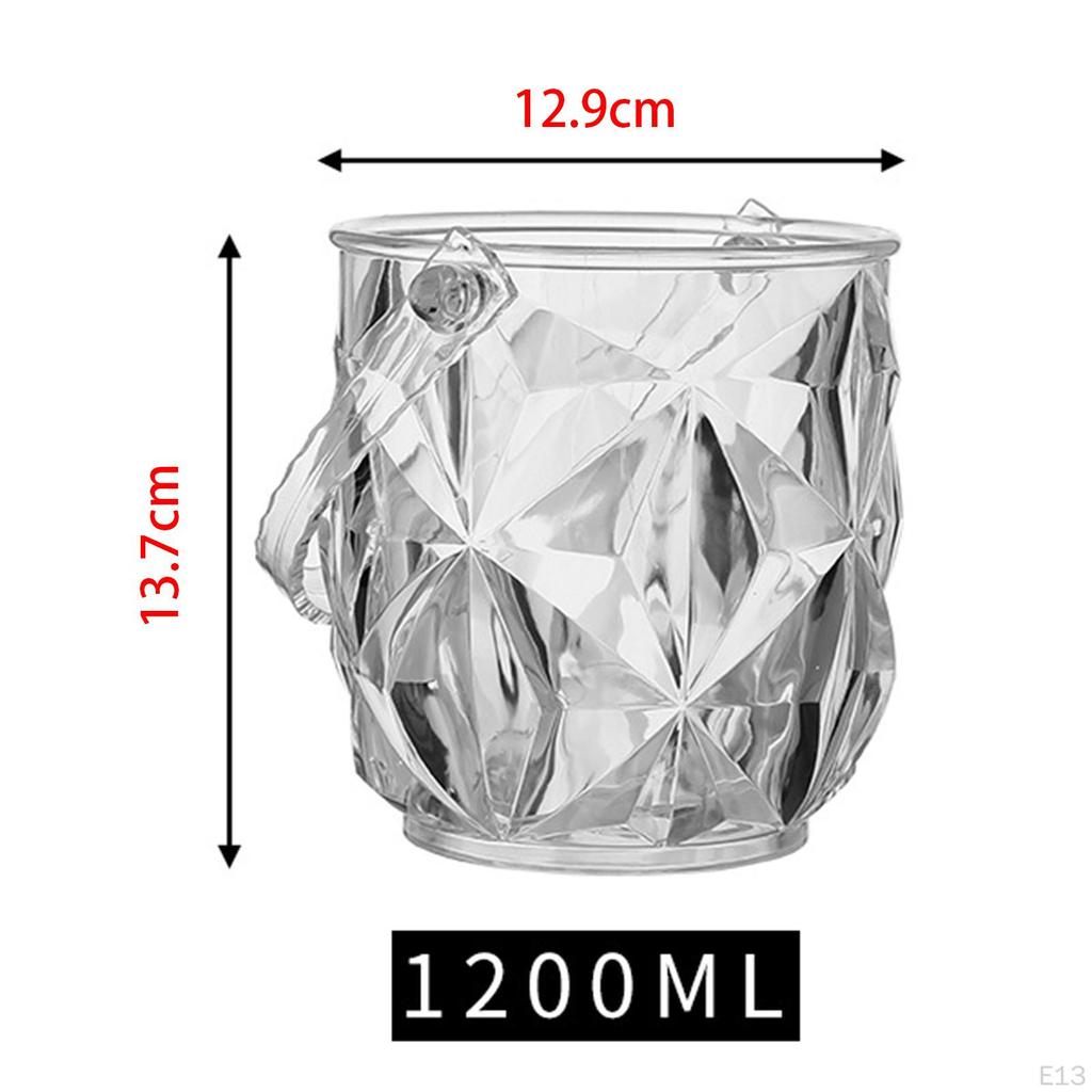 Bucket, Party Beverage Bin, Ice Container Drink Chiller, Bucket Acrylic Storage Tub for Home Bar