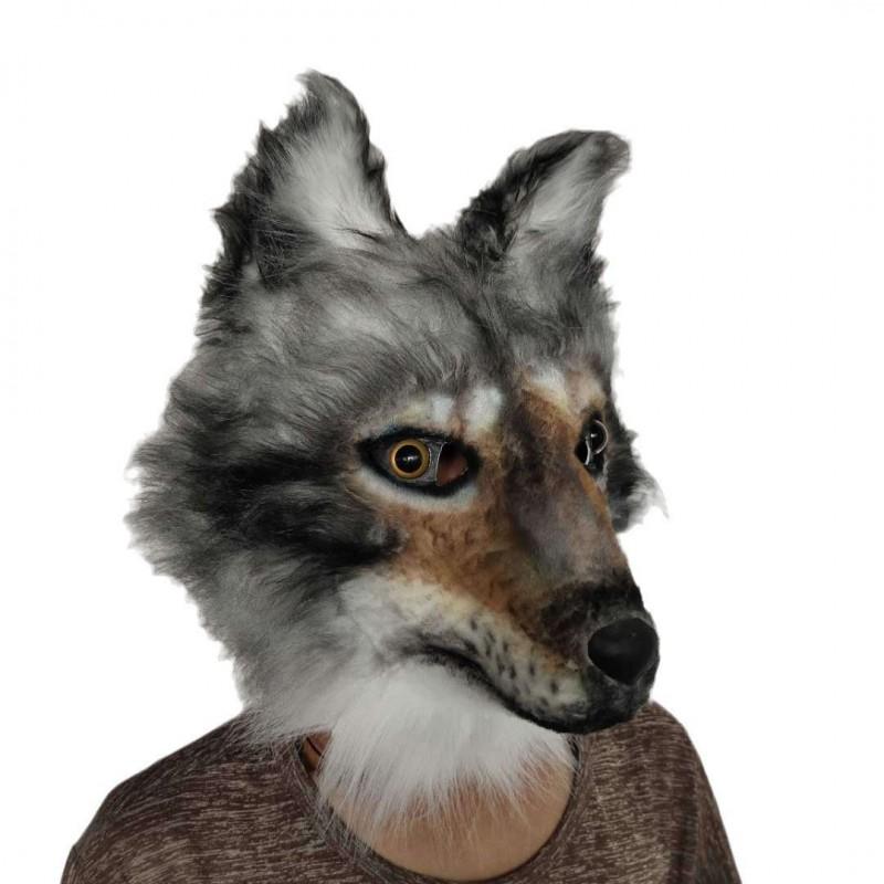 Latex Wolf Mask Halloween Costume Party Cosplay Headwear