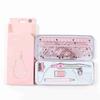 Blue/Pink Compass Ruler Set 160 * 65mm Tool Set Durable Geometry Drawing Kit  Math Learning