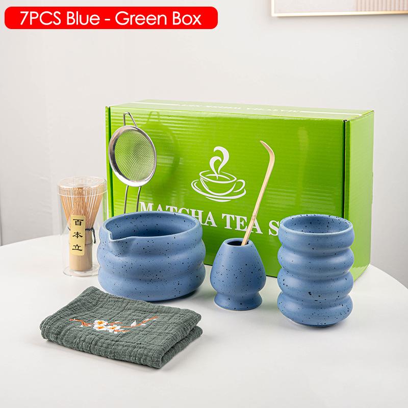 4/5/6/7/8 шт. Белый/Зеленый/Синий/Фиолетовый Венчик для чая матча Чайная посуда Японская церемония Бамбуковый чайный инструмент Изысканный набор для матча для чайного сервиза