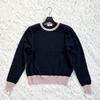 [USED] Worn Twice. Obli Two-tone Knit In Black and Pink. Wool, Alpaca, and Silk.
