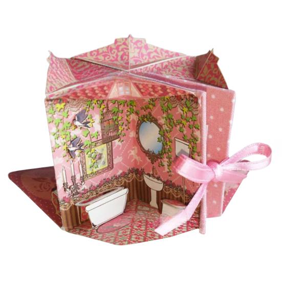 1:Домик из крошечных книг в масштабе 1/12, складное миниатюрное украшение со скрытой диорамой внутри, ручной работы, реалистичный мини-книжный декор для кукольных домиков, декор для книжной полки