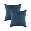 2PCS Imitation Linen Pillow Cover Breathable Japanese Style Throw Pillowcover Polyester Soft Buttoned Pillowslip Home Decor