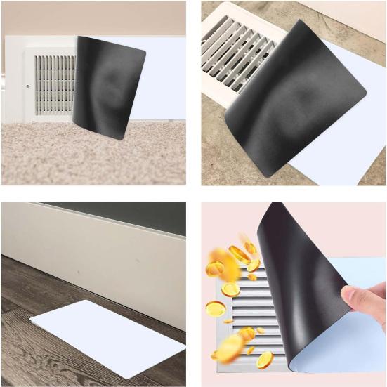 Магнитная белая вентиляционная крышка Высокопрочный ПВХ Толстый прямоугольник Режущийся дом Дом на колесах HVAC Пол Стена Потолок Воздухозаборник Вентиляционное отверстие Защитный лист