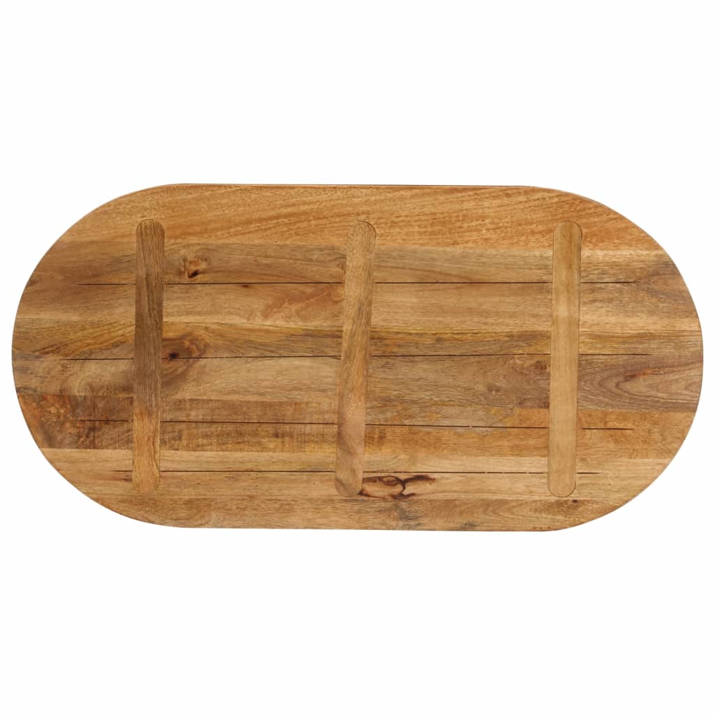 Table Top 90x40x3.8 cm Oval Solid Mango Wood