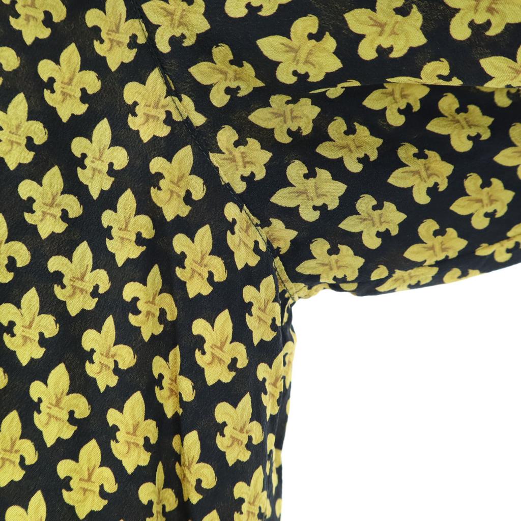 Salvatore Ferragamo Italian Silk Overall Handle Long Sleeve Shirt 44 Women Used