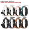 Для Mi Band 7 магнитная пряжка, ремешок из натуральной кожи + металлический корпус для часов для Xiaomi Smart Band 8/Band 7/Band 6/5/4/3, сменный браслет