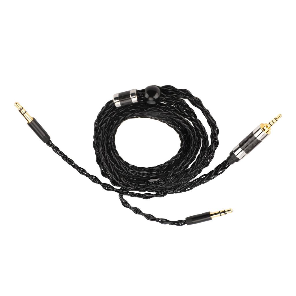 Кабель для наушников 8-жильный 2,5-мм сбалансированный штекер на двойной 3,5-мм штекер посеребренный кабель для наушников