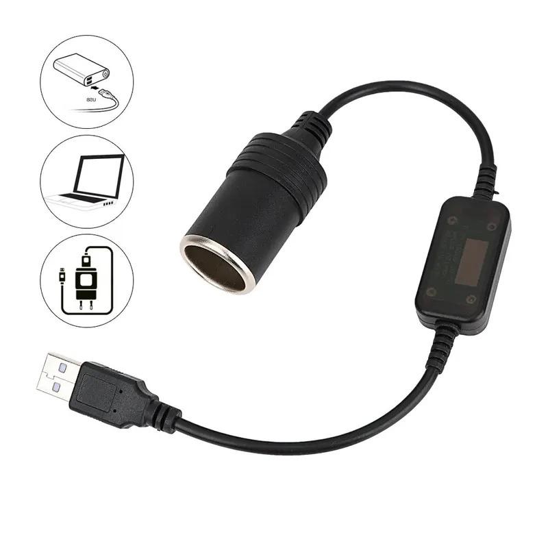 Автомобильные аксессуары для интерьера Адаптер-разъем USB 5 В в 12 В Адаптер-преобразователь Проводной контроллер Кабель-зарядное устройство Гнездо