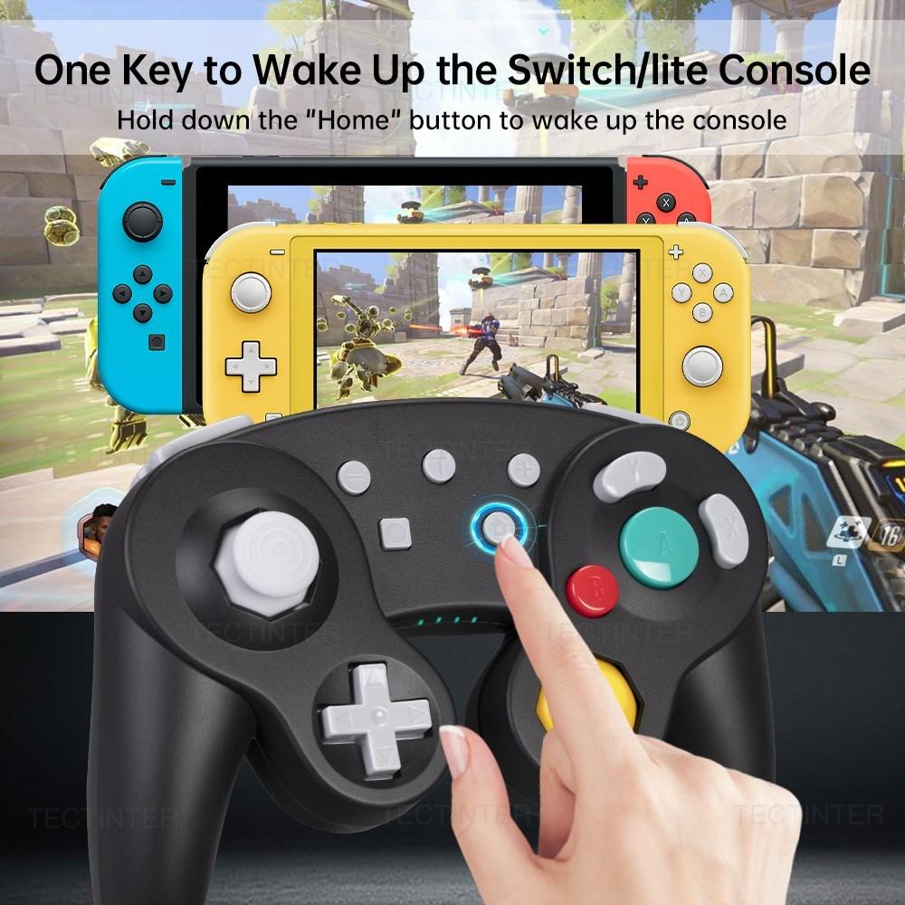 Bluetooth-совместимый геймпад Gamecube для NS Switch 2/Switch Консольный геймпад для Steam/Android/ПК Джойстик с функцией Turbo