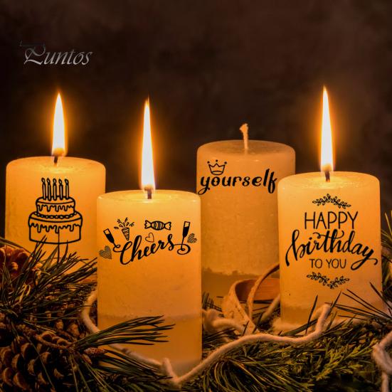 Наклейка на свечу, поговорки, узор, тату-пленка для свечей, сделай сам, украшение поверхности свечи для вечеринки, Дня святого Валентина