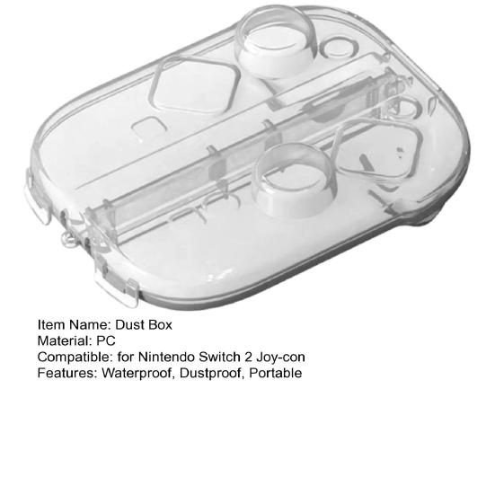Пылезащитный чехол для Nintendo Switch 2 Joy-Con Водонепроницаемый Пылезащитный Защитник Геймпада Портативный Прозрачный Ударопрочный Защитный Чехол для Хранения Геймпада