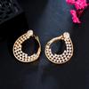 CMM Unique Party Jewelry Golden Color Stud Earrings for Brides