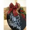 Трансграничный рождественский приветственный дверной знак, подвесное украшение с праздничной лентой и декором в виде венка