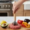 Мясорубка с деревянной ручкой и антипригарным покрытием, прочная толкушка для картофеля, овощей, говядины, орехов, для домашнего использования и ресторана