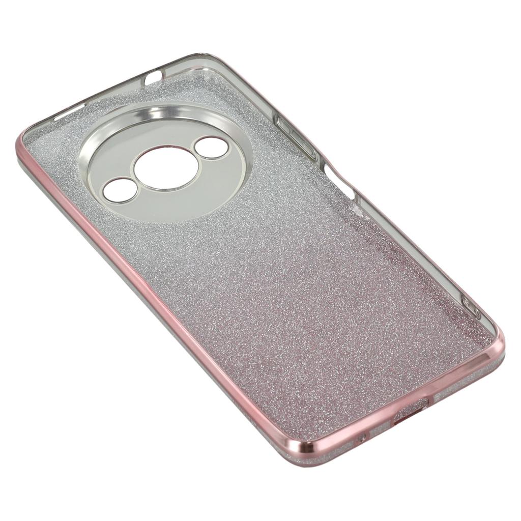 KADEM For Xiaomi Redmi A3/Poco C61 4G Glitter Flower Case Rhinestone Decor Flexible TPU Phone Cover