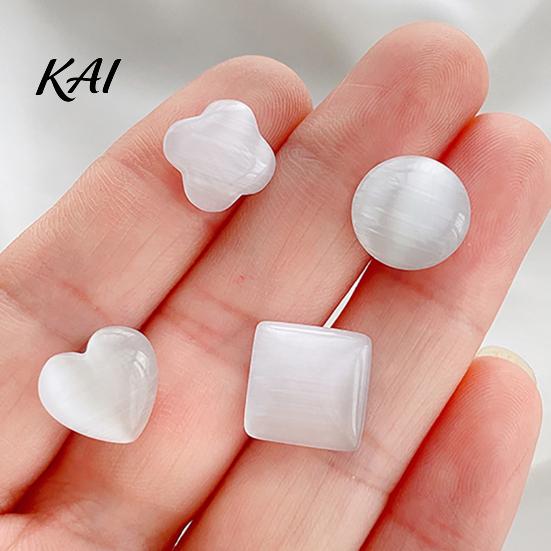 Decorative Scarf Button Cat's Eye Stone Magnetic Button, No Sew Safety Pin for Neckline Embellishment Shirts Sweater, Round Square Love Heart Brooch