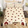 Homewish Rustic Texas Stars Duvet Cover Set for Teen,Rustic Lodge Cabin Bedding Set,Vinatge Fashion Bed Set