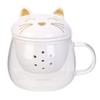 Les Trésors De Lily [A3511] - Керамическая стеклянная кружка 'Кошки', белая (с заварочным устройством ) - 35 мл