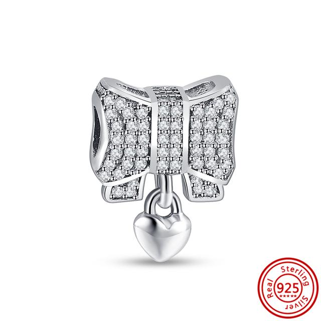 92 Стиль 925 Серебро 925 пробы для мальчиков и девочек Щенок с принтом лапы Сердце Сова Полый кулон Изящная бусина Подходит Подвески Браслет Ювелирные изделия