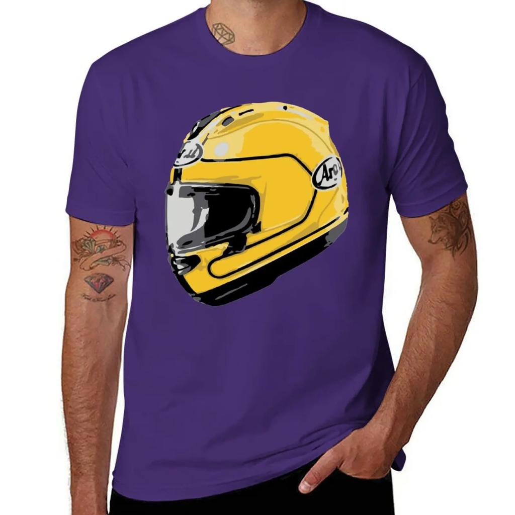 Cheavyweight streetwear anime clothes New Joey Dunlop helmet TShirt funny t shirt summer clothes tshirts Unisex heavyweight Unisex