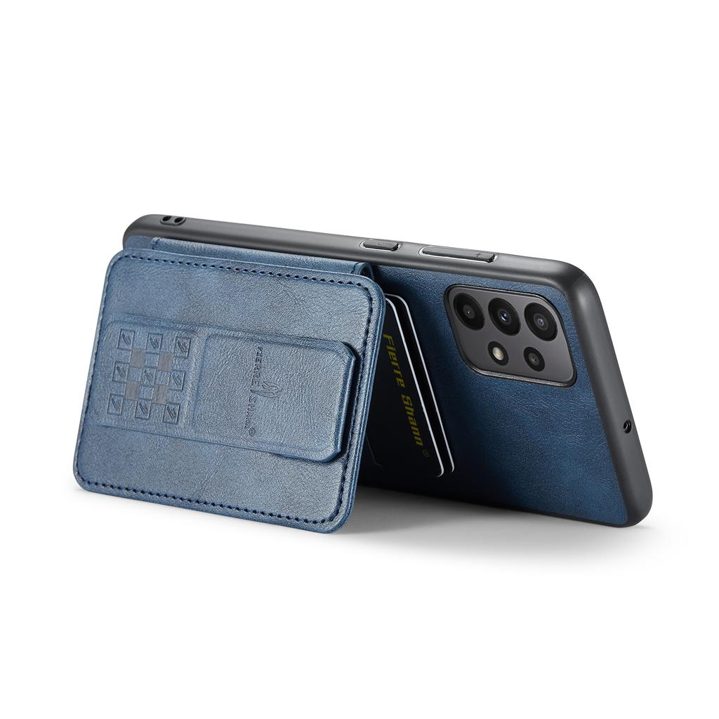 Для Samsung Galaxy A23 4G Чехол Кожа+ТПУ Чехол для телефона Встроенный магнитный держатель Металлическая пластина