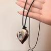 Drawstring Fashion Choker Irregular Sweater Chain Adjustable Heart Pendant Necklace  Gifts