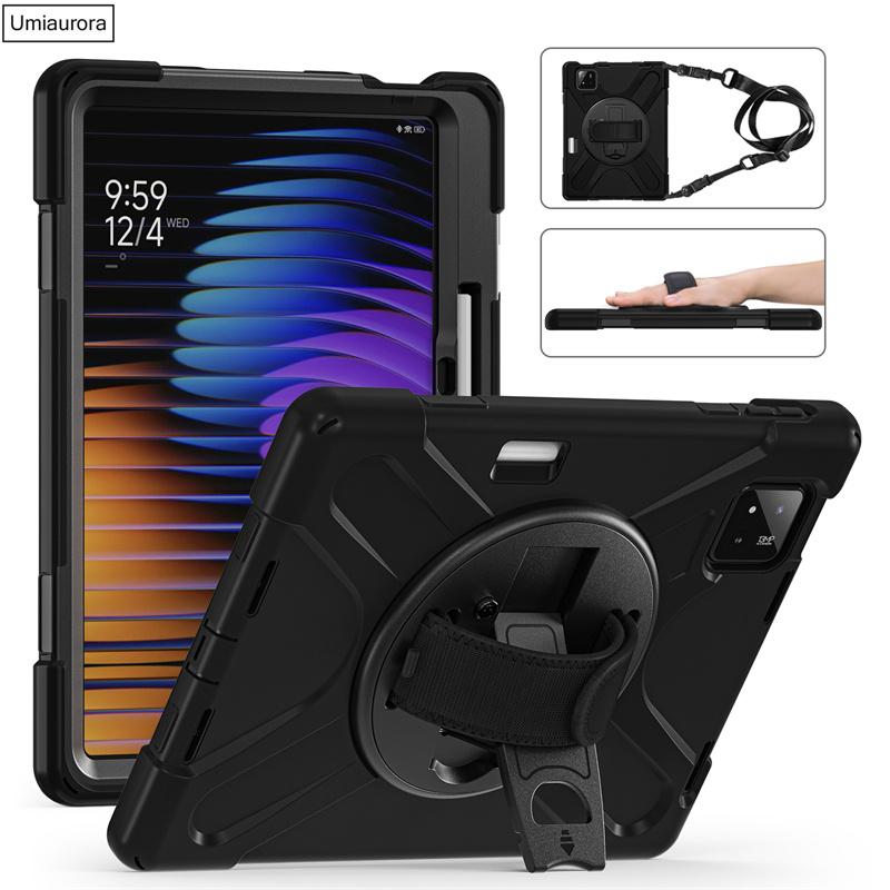 Для Xiaomi Mi Pad7 11.2 Pad 5 6 11" 6S Pro 12.4" 7S Pro 12.5 Дюймов Ударопрочный Прочный Чехол для Планшета С подставкой Ручным Плечевым ремнем Funda
