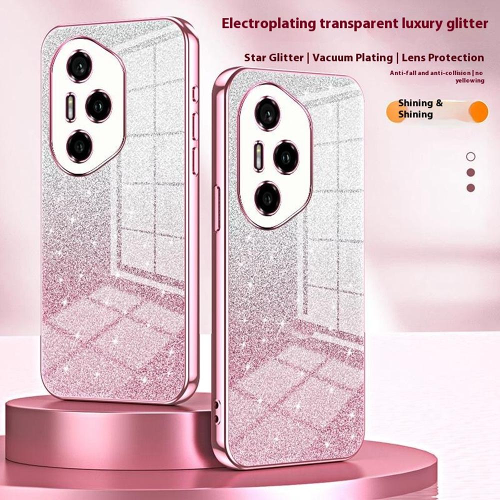 Чехол для Honor 300 Pro Электропокрытие Градиент Блестящий ТПУ Чехол для телефона