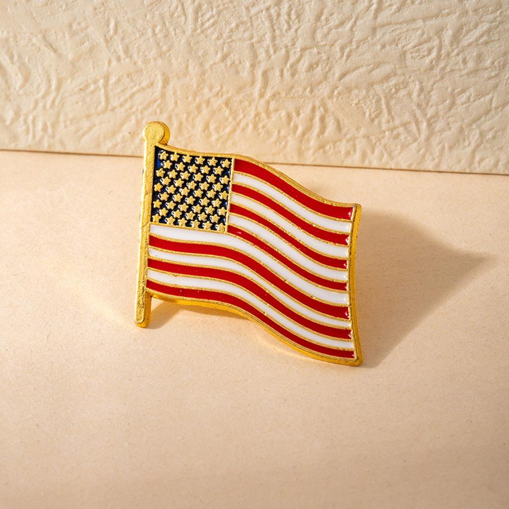 American Flag Brooch Multi-Functional Decorative Brooch Enamel Brooch Colorful Independence Day Badge For Gift Independence Day