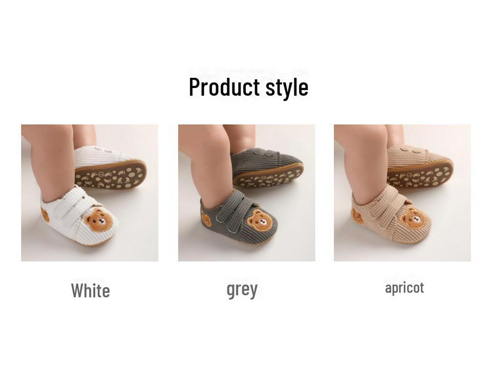 Детские туфли Gami Le Cartoon Bear с резиновой подошвой, для детей от 3 до 12 месяцев, для обучения в помещении на весну и осень.