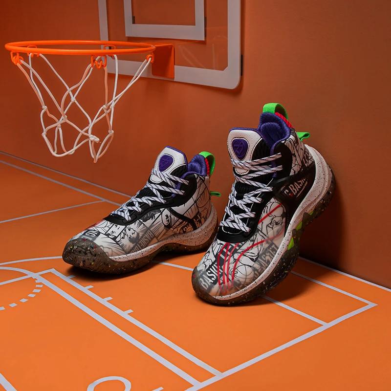 Баскетбольные кроссовки Li Ning Youth Children Pioneer Team, удобные, повседневные, нескользящие, амортизирующие, износостойкие, с низким верхом, с отскоком YKBR052-7