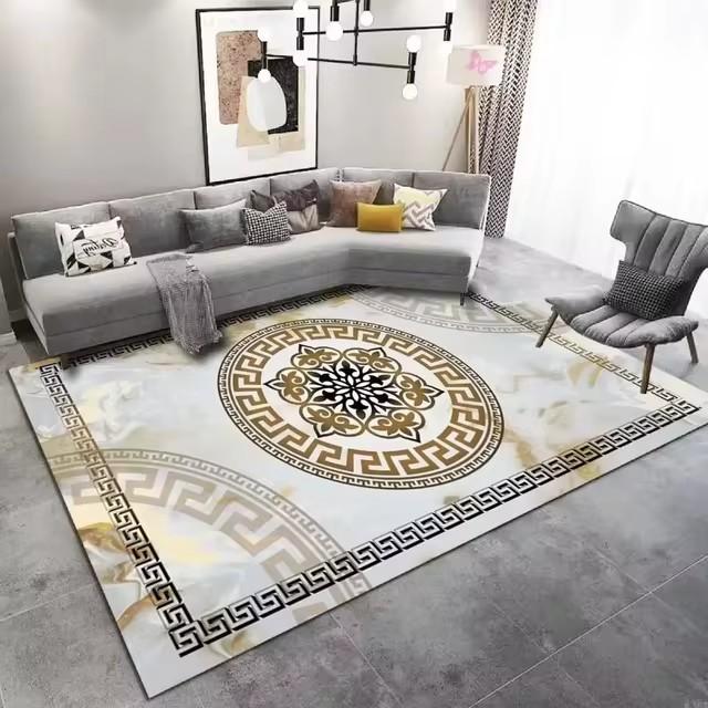 Новый Роскошный Ковер и Декор для Гостиной Ковер Эластичный Коврик Ковер для Спальни Домашний Декор Нескользящий Коврик Машинная Стирка