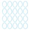 20pcs Plastic Rings Transparent Flexible Loose Leaf Book Binder Rings for School Home Office Cards Document NotebookBlue