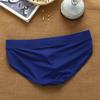 Men Briefs Letter Print 3D U Convex Design Panties Low-rise Milk Silk Wide