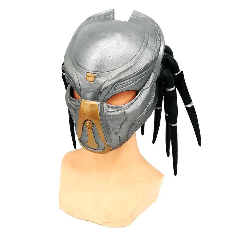 Halloween Predator Mask cos Lone Wolf vs. Alien: Latex Headgear for Costume Parties and Masquerade Helmets