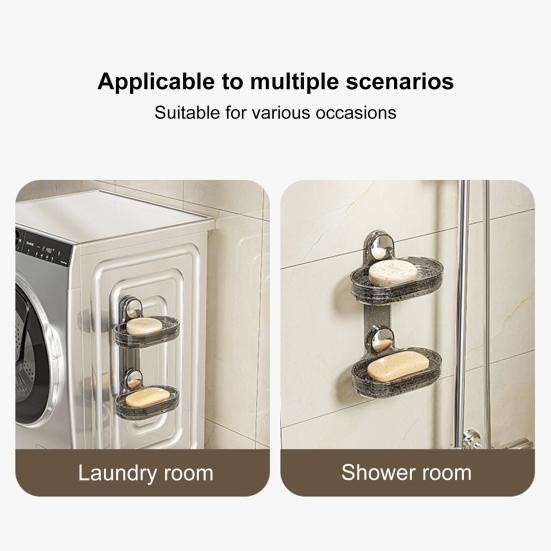 Настенная мыльница Двойная Слойка Полая Быстрый Слив Современная Без Сверления