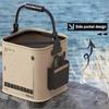 with Mesh Lid Fishing Bucket EVA Fish Containers Portable Fish Bucket  Fishing
