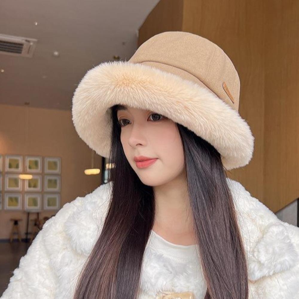 Меховая панама с широкими полями, теплая зимняя шляпа рыбака, винтажная панама с бархатом и креплением на голову для отдыха на природе