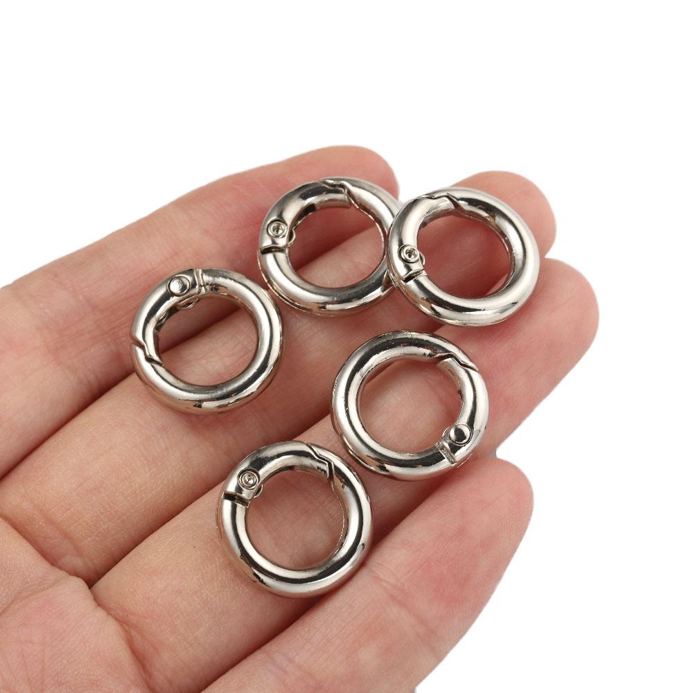 Брелок Кольцо Пряжка Открываемый Цинк Цинк Цинковый сплав Сумки Карабины-защелки O-образная пряжка Пружинная защелка