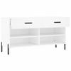 Shoe Bench White 102 x 35 x 55 cm Particleboard