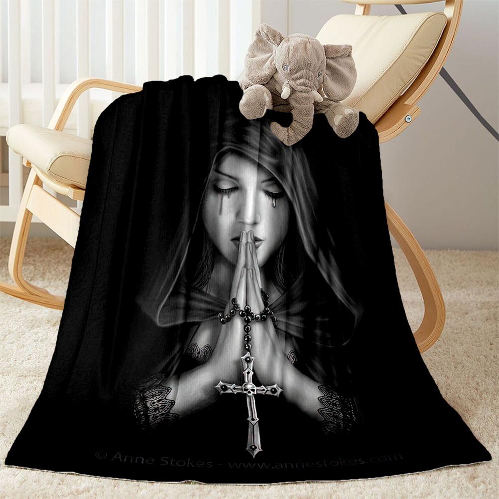Gothic Style Blanket Soft & Cozy Great for Bedding Picnics Livingroom Four Seasons Multipurpose Digital Print Birthday Christmas Gift Blanket