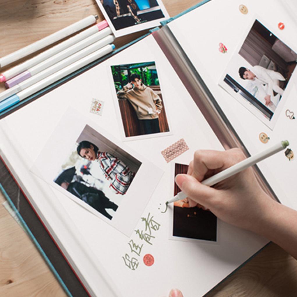 Cloth Cover Self-stick Photo Album Handmade DIY Scrapbook Home Anniversary Picture Album