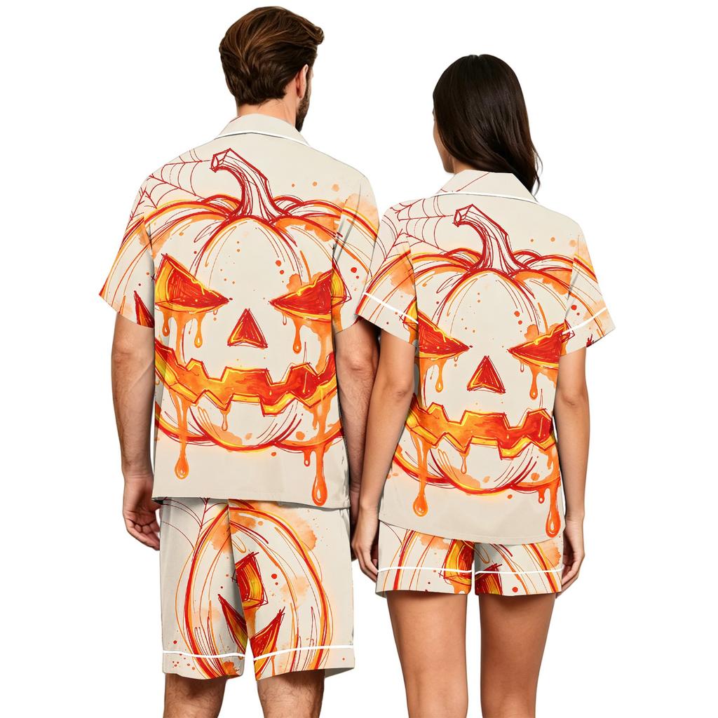 Парный пижамный комплект на Хэллоуин, Мягкая удобная matching пижама для нее и для него