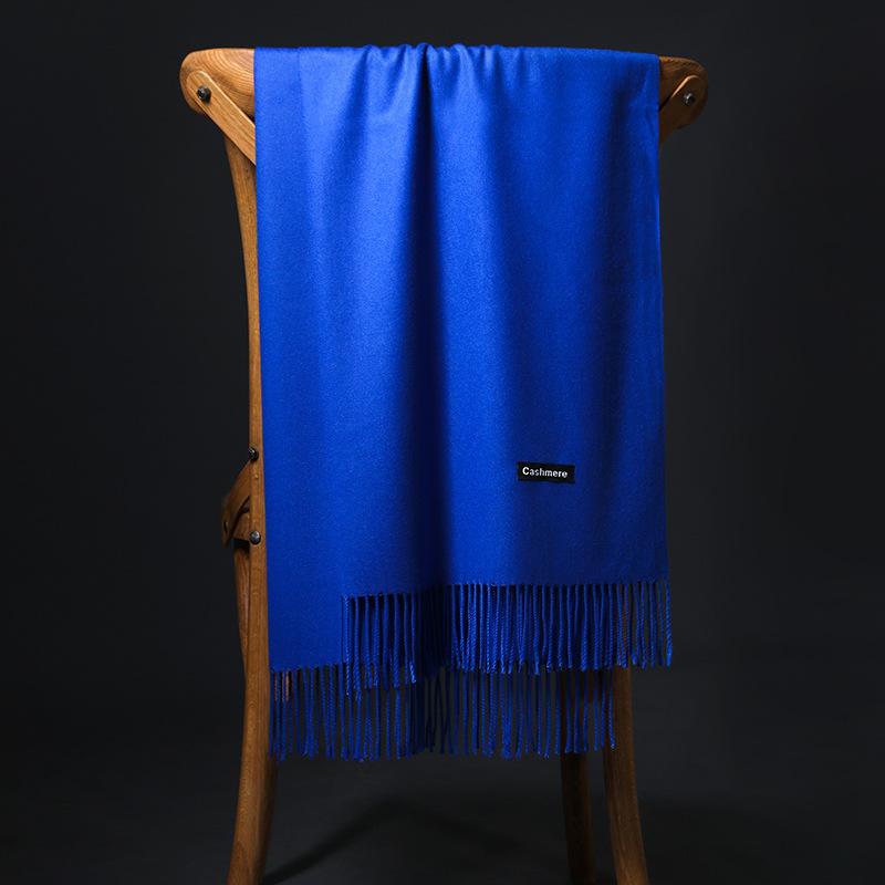 Spring And Autumn Winter New Scarf Women'S Tassel Imitation Cashmere Versatile Solid Color Scarf Dual Purpose Student Long Style Thickened