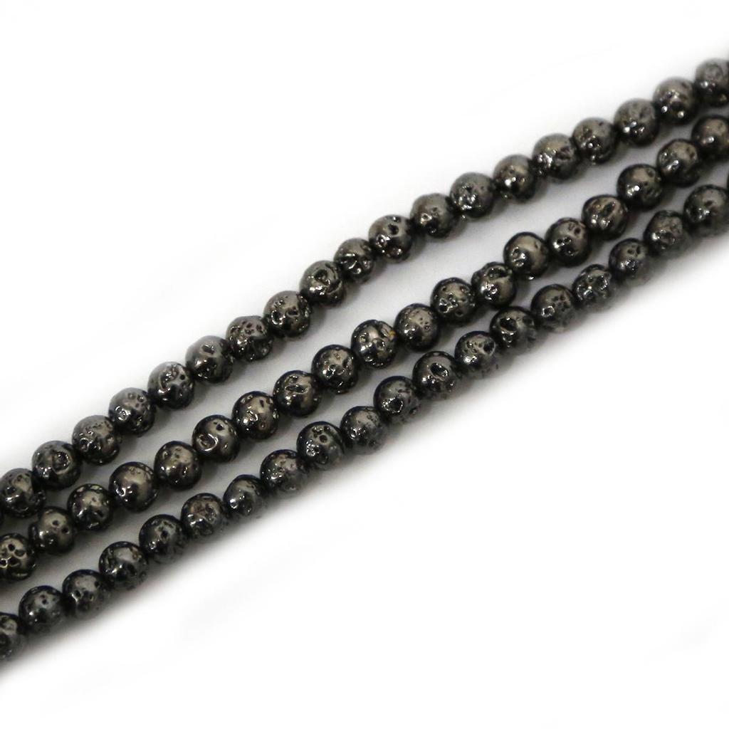 Натуральный лавовый камень круглые гематитовые бусины для рукоделия 4, 6, 8, 10 мм, изготовление ювелирных изделий
