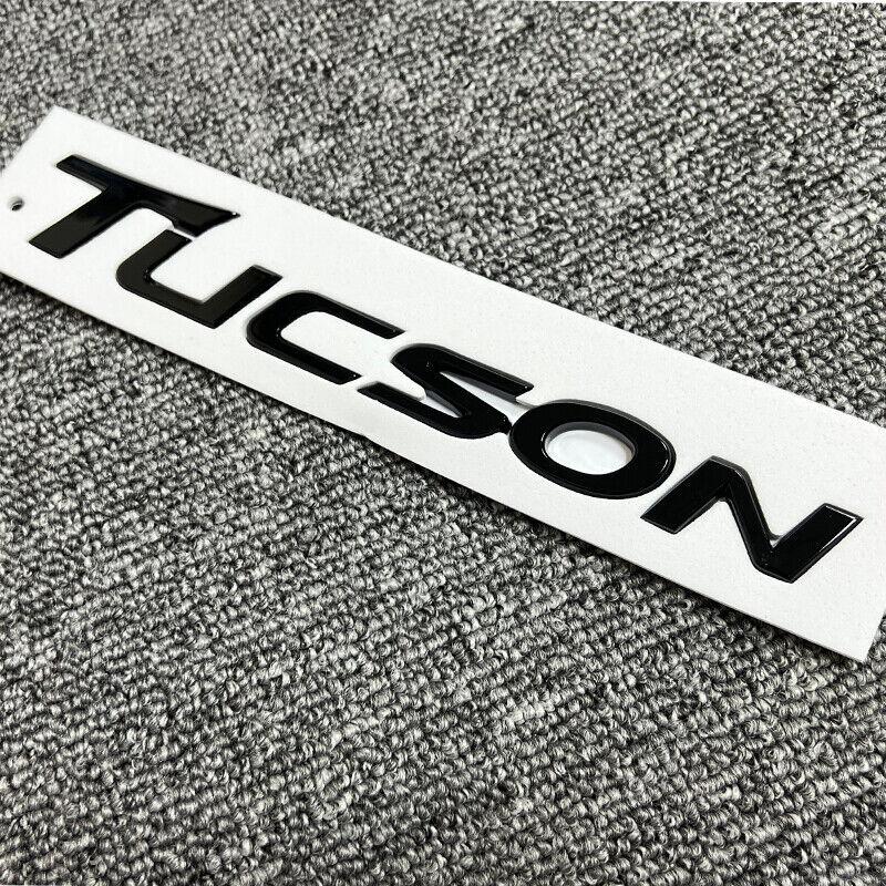 swpzb8 3D ABS Fit 2019-2021 TUCSON Rear Liftgate Nameplate Emblem Badge Letter Glossy Black Accessories