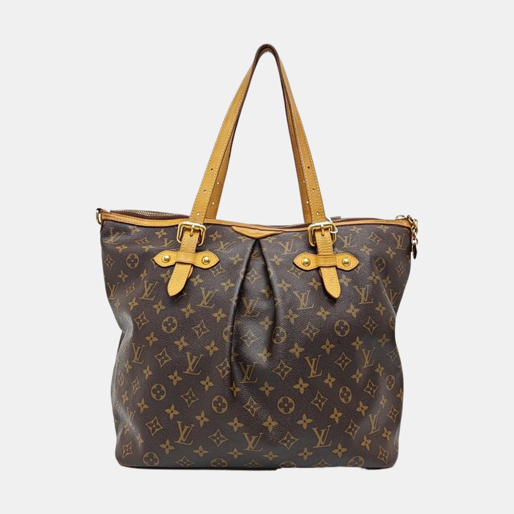 [Pre-Owned] Palermo Large Brown Coated Canvas Monogram Shoulder Bag - Fair #14VABP3