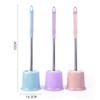 Rubber Toilet Bowl Brush with Holder Round Head Cleaning Brush Closestool Brush  Household