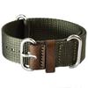 atelierCODEL Nato Belt Craftsman Pursues the Best Wearing Comfort Watch Band Military Nylon Leather Watch Lug Width (Gray Olive, 19mm/20mm)
